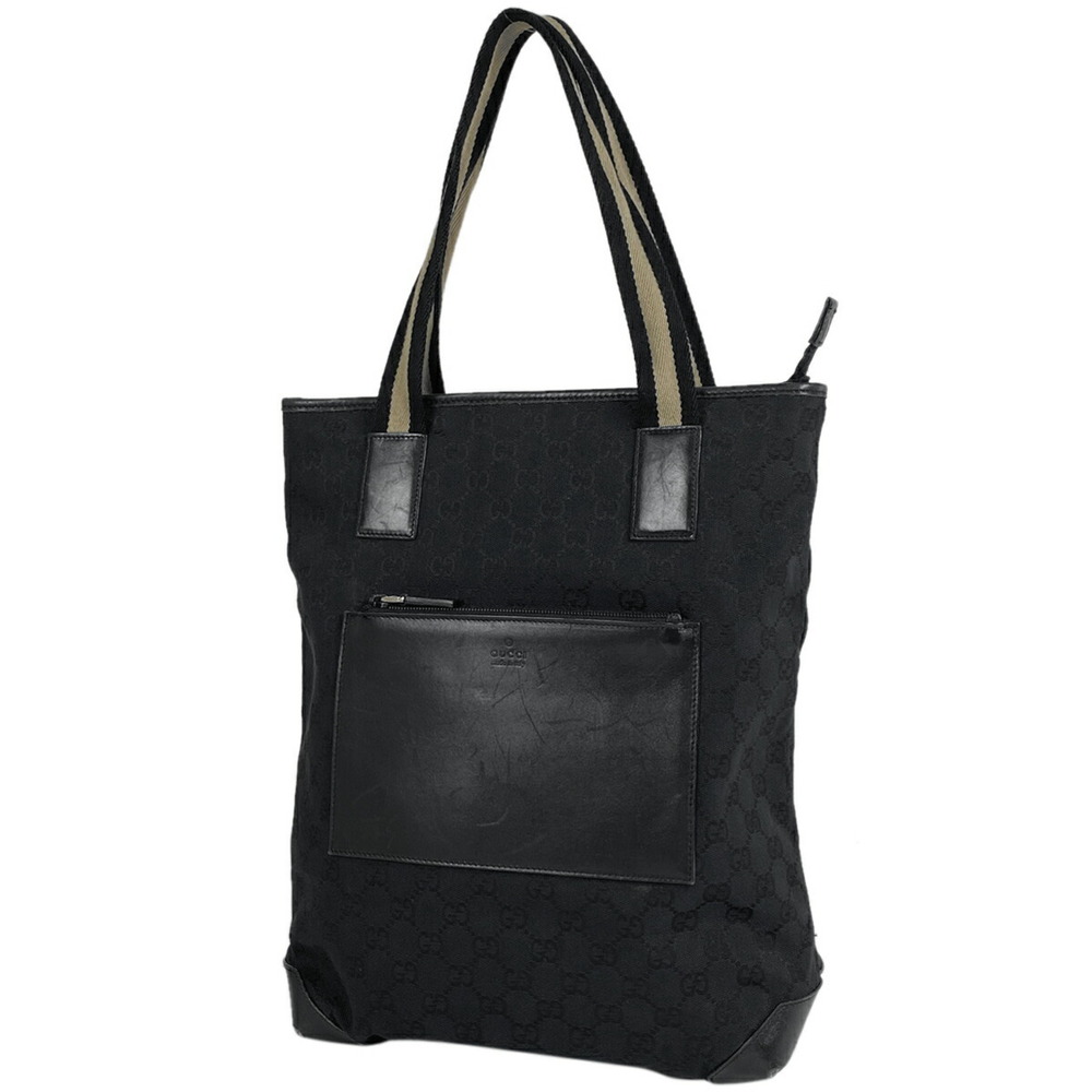 Gucci GG tote bag shoulder Sherry web canvas black